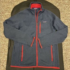 Patagonia Mens Better Sweater Jacket Blue/ Red Size M